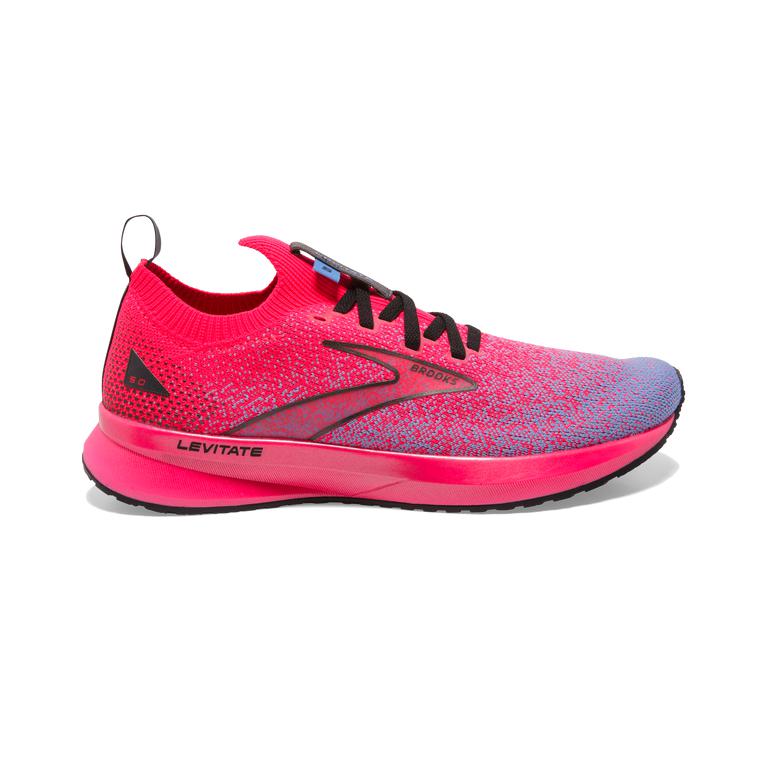 Brooks Womens Levitate Stealthfit 5 Energy Return Road Running Shoes - Diva Pink/Cornflower/Black (8